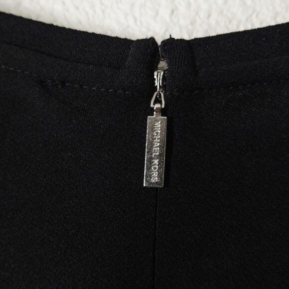 Michael Michael Kors Women’s Black Knit Cocktail Dress Sheer Quiet Luxury Medium - Picture 8 of 10